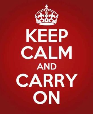 Страх войны. Как сохранять спокойствие и не сойти с ума. Культовый британский плакат времен 2 Мировой войны. Keep Calm and Carry On.